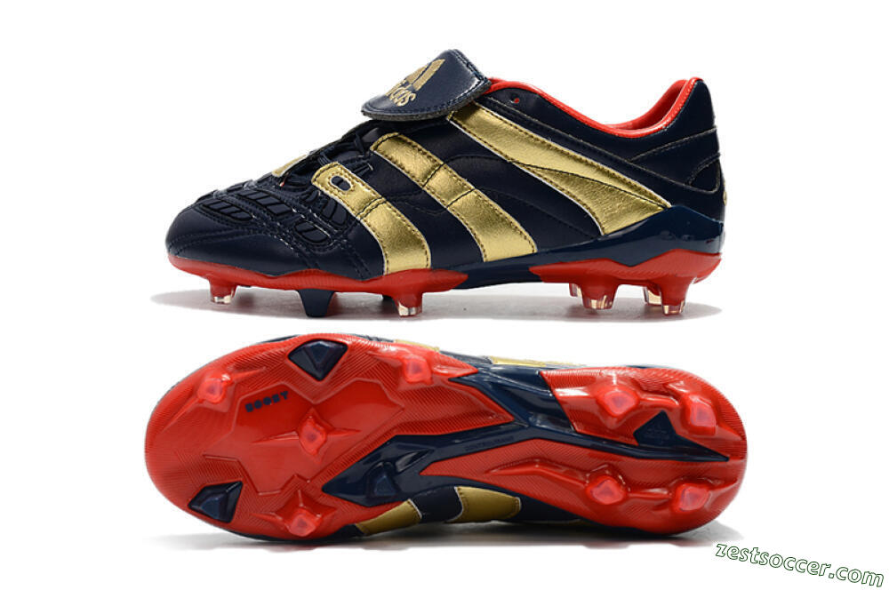 Adidas Predator Accelerator Electricity FG Low-Tops Soccer Cleats - Blue/Gold/Red 1