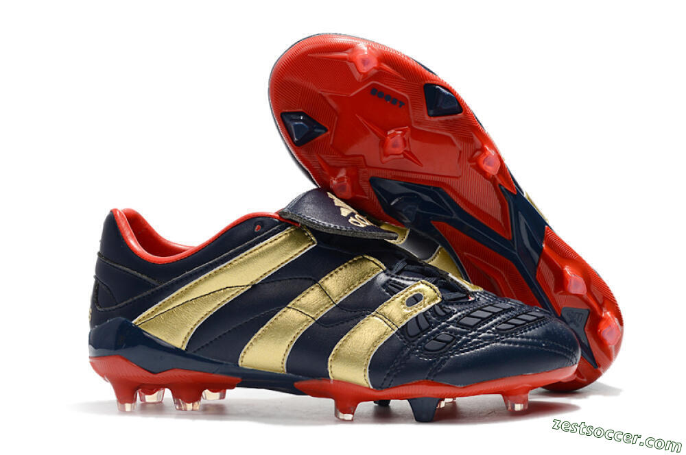 Adidas Predator Accelerator Electricity FG Low-Tops Soccer Cleats - Blue/Gold/Red 0