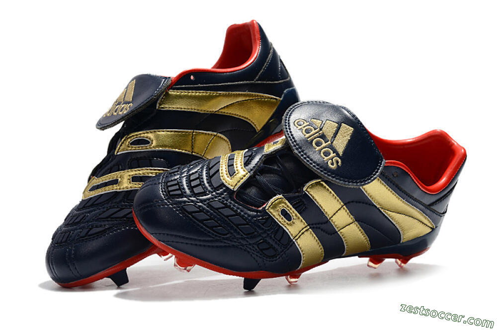 Adidas Predator Accelerator Electricity FG Low-Tops Soccer Cleats - Blue/Gold/Red 6