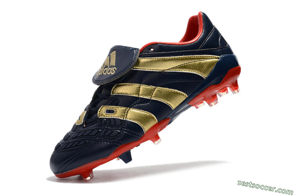 Adidas Predator Accelerator Electricity FG Low-Tops Soccer Cleats - Blue/Gold/Red 8