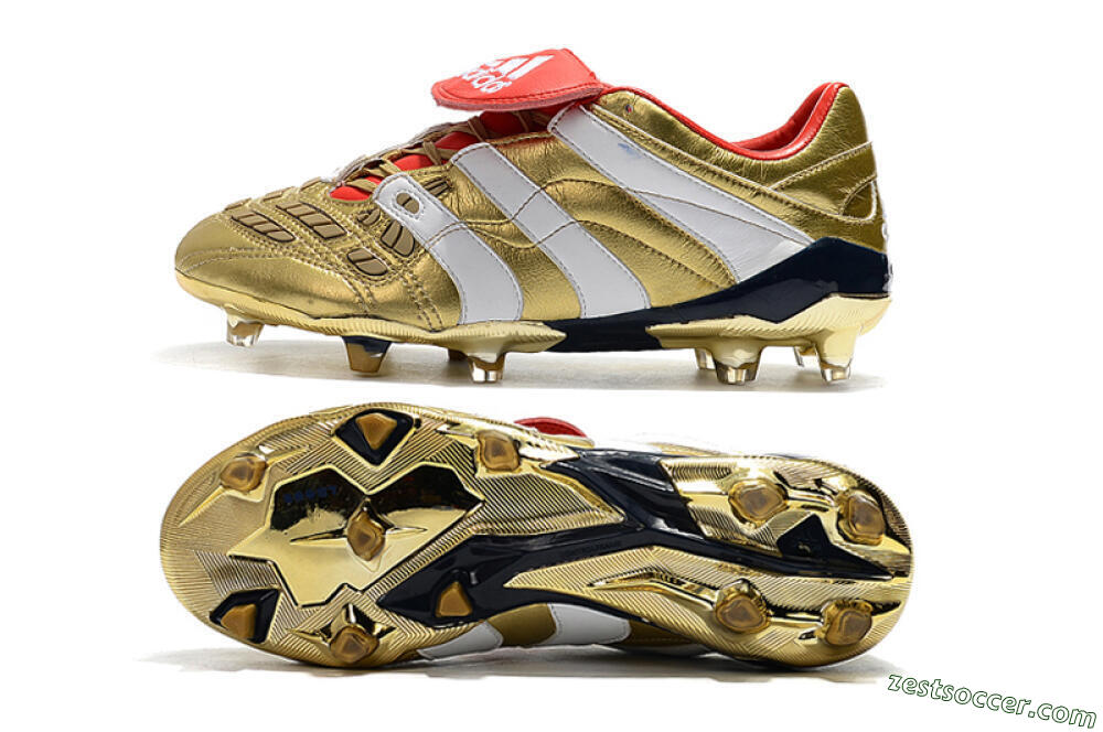 Adidas Predator Accelerator Electricity FG Low-Tops Soccer Cleats - Gold/Red/White 1