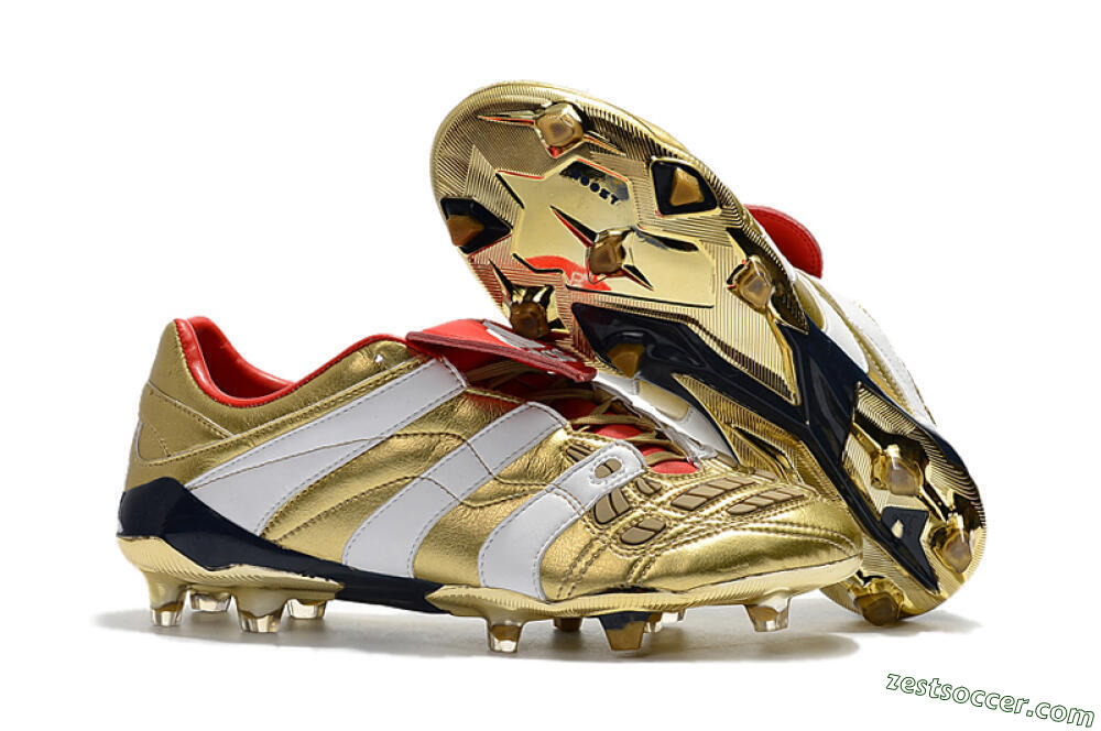 Adidas Predator Accelerator Electricity FG Low-Tops Soccer Cleats - Gold/Red/White 0