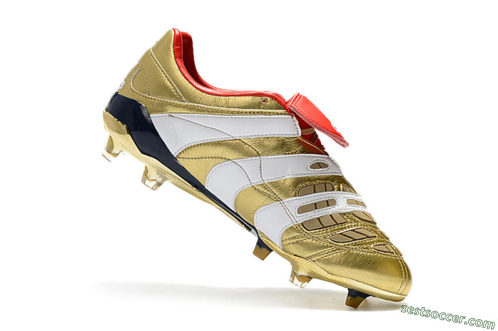 Adidas Predator Accelerator Electricity FG Low-Tops Soccer Cleats - Gold/Red/White 7