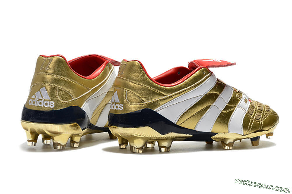 Adidas Predator Accelerator Electricity FG Low-Tops Soccer Cleats - Gold/Red/White 9