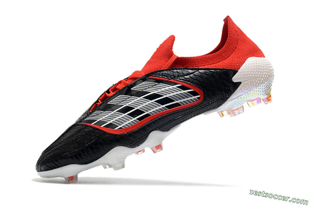 Adidas Predator Archive Limited Edition FG Low-Tops Soccer Cleats - Black/White/Red 5