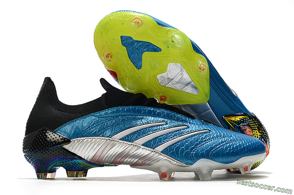 Adidas Predator Archive Limited Edition FG Low-Tops Soccer Cleats - Blue/Silver/Red/Yellow 0