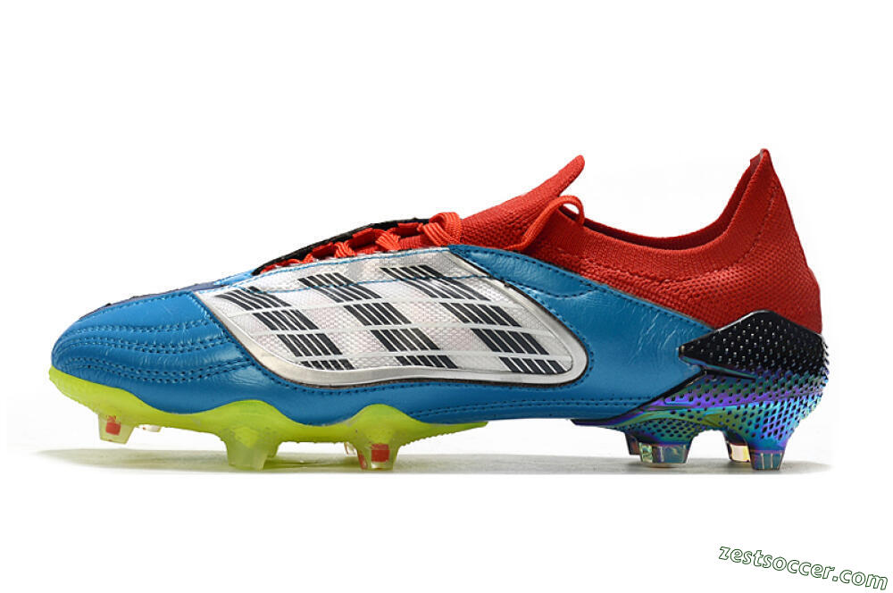 Adidas Predator Archive Limited Edition FG Low-Tops Soccer Cleats - Blue/Silver/Red/Yellow 2