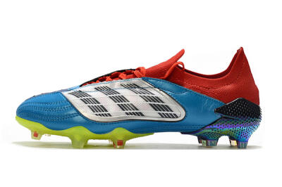 Adidas Predator Archive Limited Edition FG Low-Tops Soccer Cleats - Blue/Silver/Red/Yellow