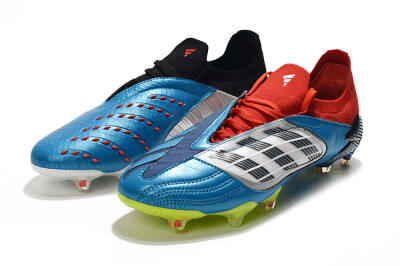 Adidas Predator Archive Limited Edition FG Low-Tops Soccer Cleats - Blue/Silver/Red/Yellow