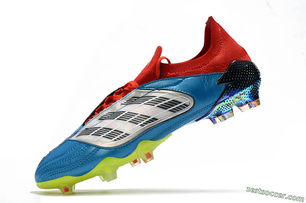 Adidas Predator Archive Limited Edition FG Low-Tops Soccer Cleats - Blue/Silver/Red/Yellow 6