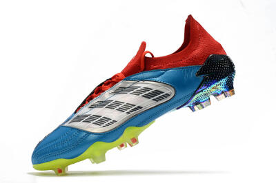 Adidas Predator Archive Limited Edition FG Low-Tops Soccer Cleats - Blue/Silver/Red/Yellow