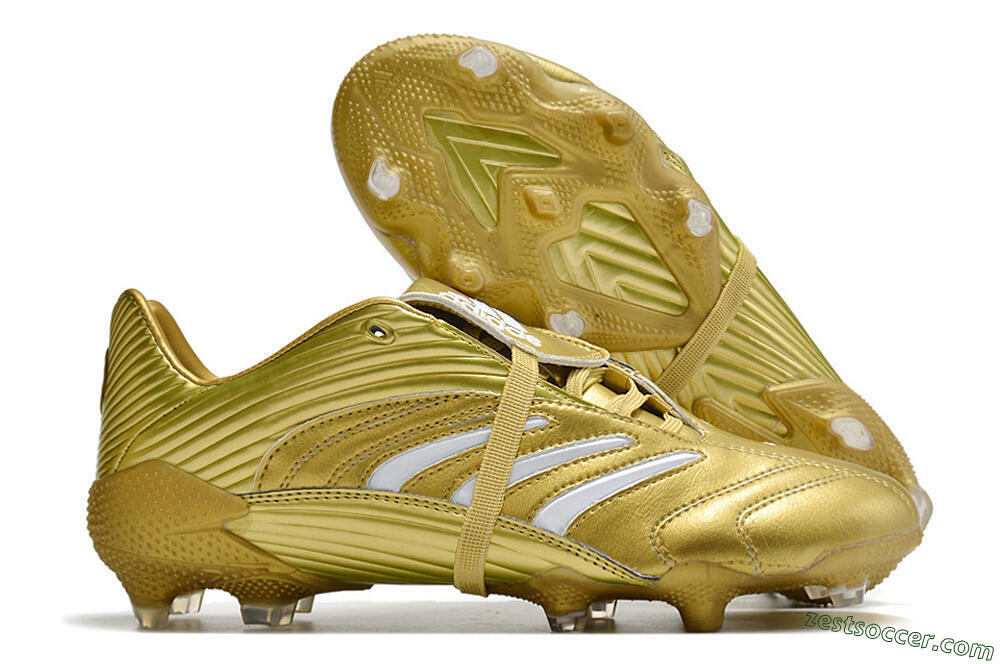 Adidas Predator Absolute 20 FG Low-Tops Soccer Cleats - Gold/White 0