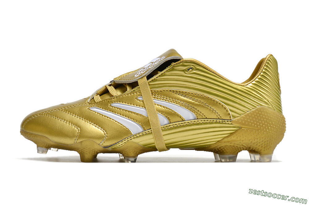 Adidas Predator Absolute 20 FG Low-Tops Soccer Cleats - Gold/White 2