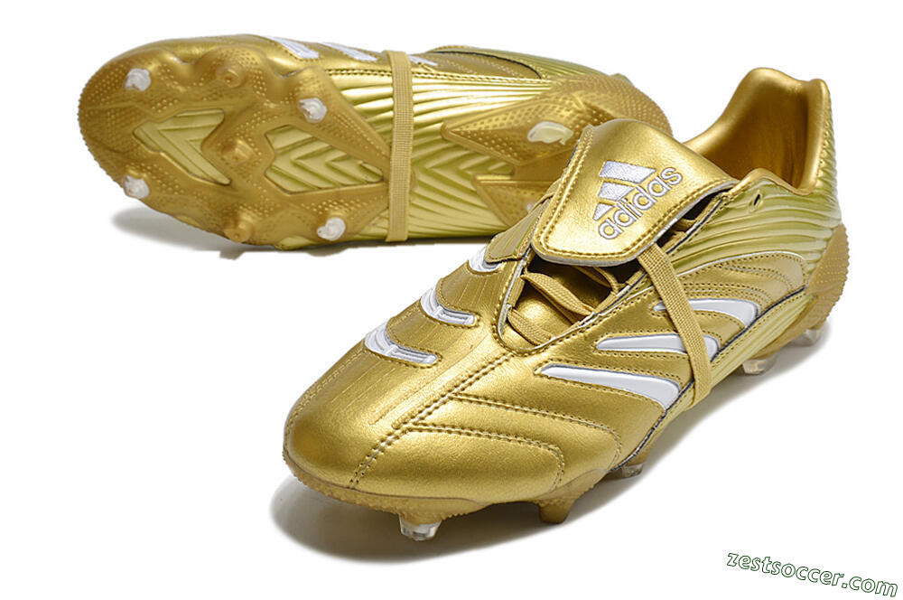 Adidas Predator Absolute 20 FG Low-Tops Soccer Cleats - Gold/White 3