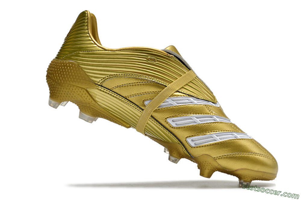 Adidas Predator Absolute 20 FG Low-Tops Soccer Cleats - Gold/White 4