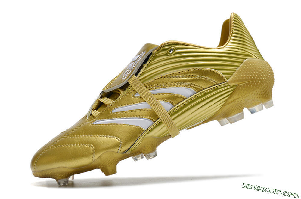 Adidas Predator Absolute 20 FG Low-Tops Soccer Cleats - Gold/White 5
