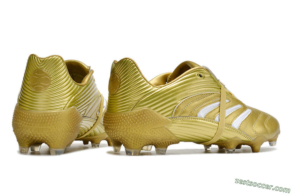 Adidas Predator Absolute 20 FG Low-Tops Soccer Cleats - Gold/White 6