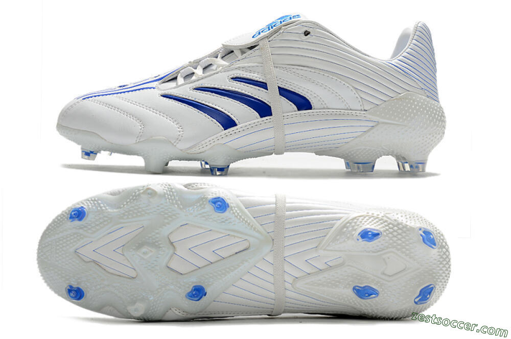 Adidas Predator Absolute 20 FG Low-Tops Soccer Cleats - White/Blue 1