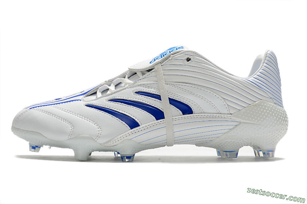 Adidas Predator Absolute 20 FG Low-Tops Soccer Cleats - White/Blue 2