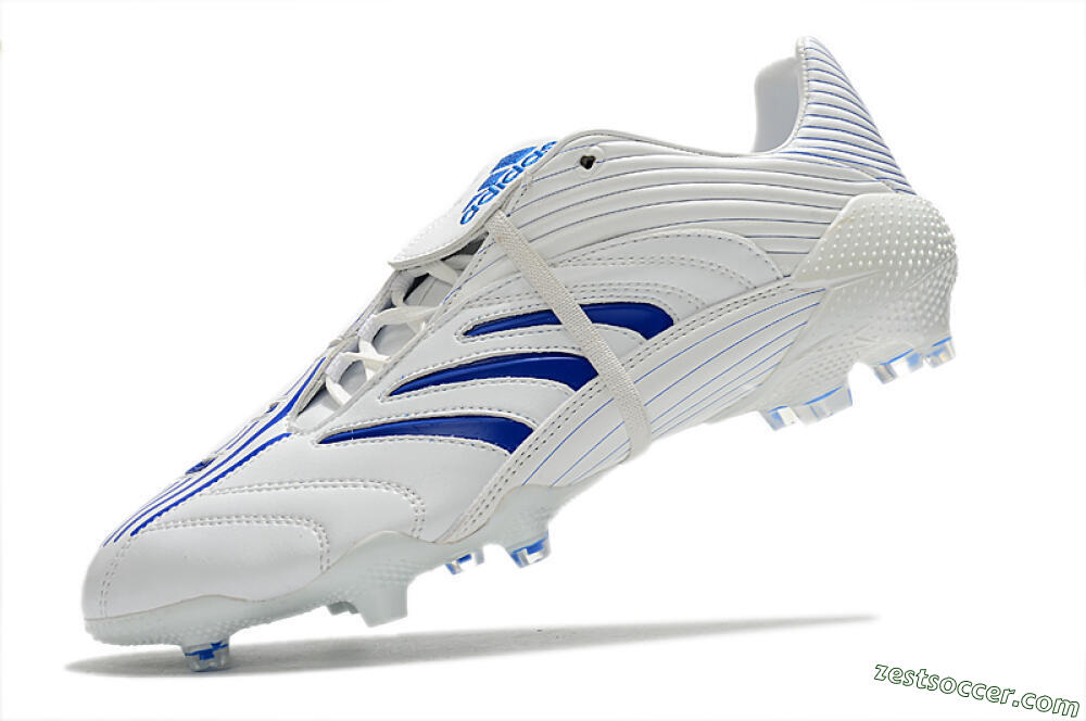 Adidas Predator Absolute 20 FG Low-Tops Soccer Cleats - White/Blue 5