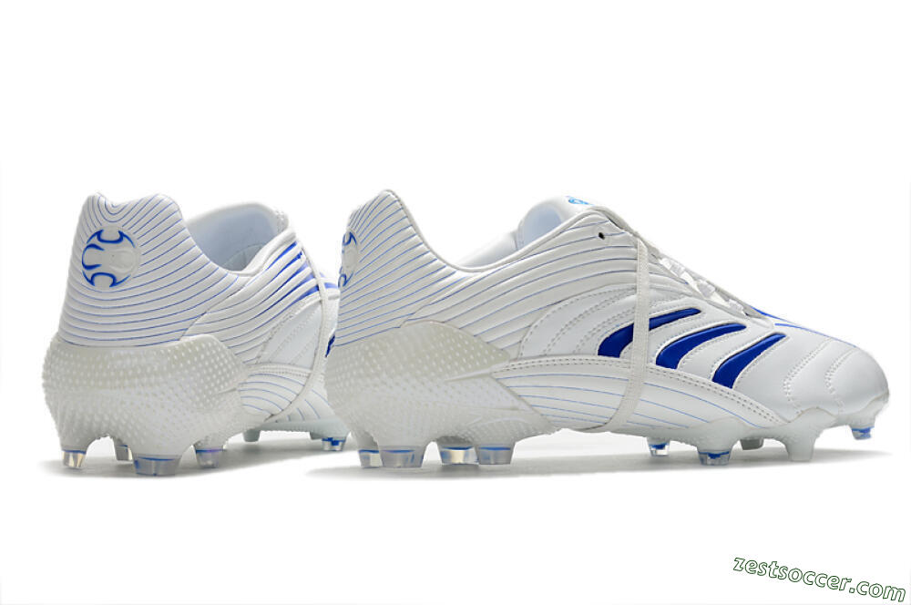 Adidas Predator Absolute 20 FG Low-Tops Soccer Cleats - White/Blue 6