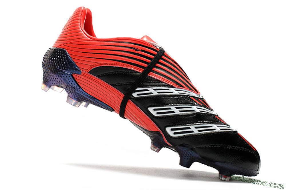 Adidas Predator Absolute 20 FG Low-Tops Soccer Cleats - Black/Red/White 4