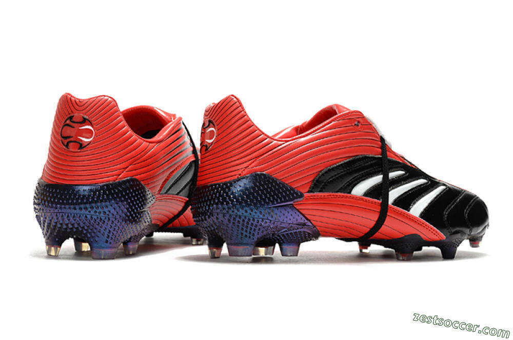 Adidas Predator Absolute 20 FG Low-Tops Soccer Cleats - Black/Red/White 6