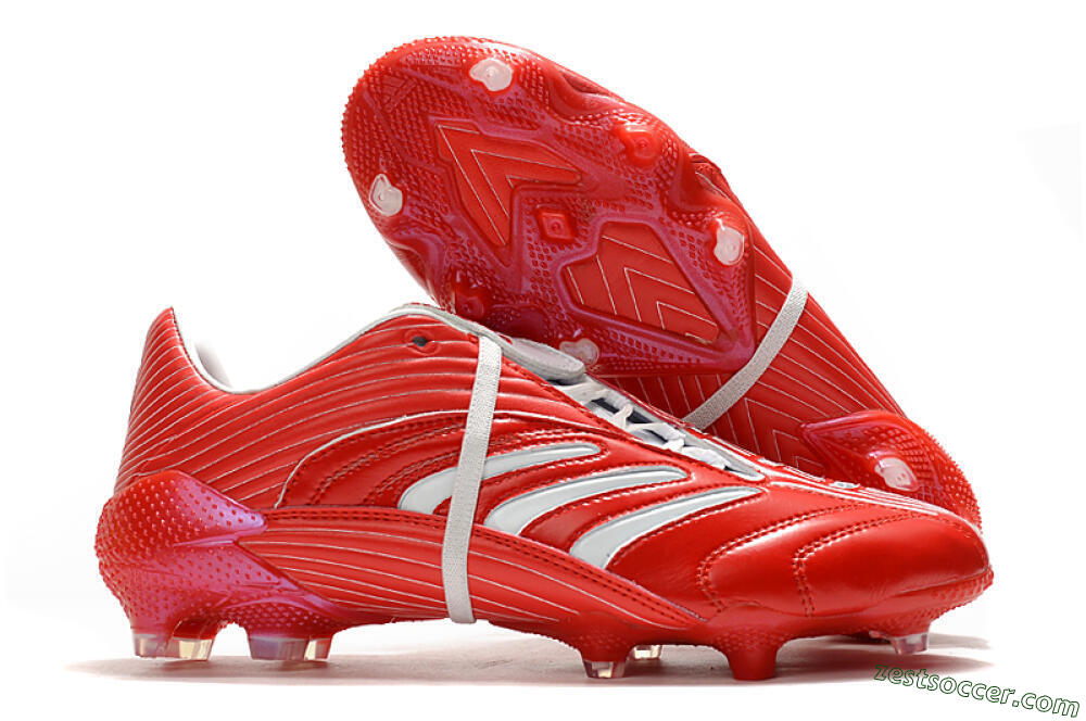 Adidas Predator Absolute 20 FG Low-Tops Soccer Cleats - Red/White 0
