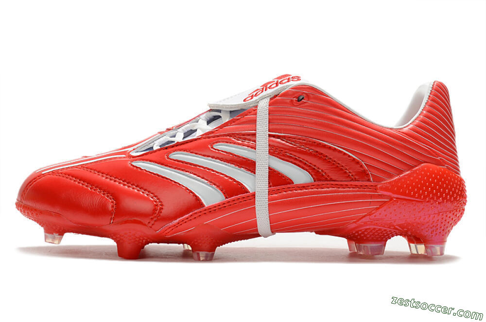 Adidas Predator Absolute 20 FG Low-Tops Soccer Cleats - Red/White 2