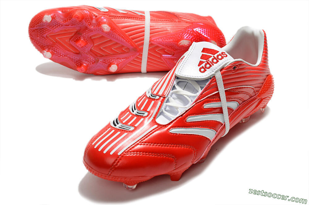 Adidas Predator Absolute 20 FG Low-Tops Soccer Cleats - Red/White 3