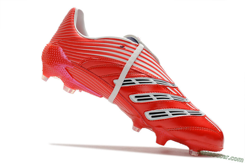 Adidas Predator Absolute 20 FG Low-Tops Soccer Cleats - Red/White 4