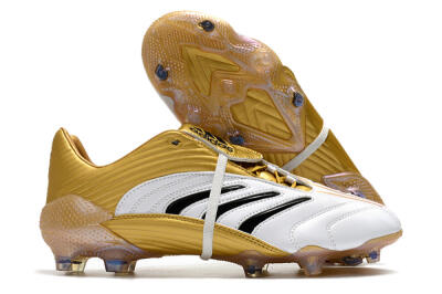 Adidas Predator Absolute 20 FG Low-Tops Soccer Cleats - White/Gold/Black