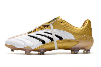 Adidas Predator Absolute 20 FG Low-Tops Soccer Cleats - White/Gold/Black