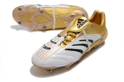 Adidas Predator Absolute 20 FG Low-Tops Soccer Cleats - White/Gold/Black