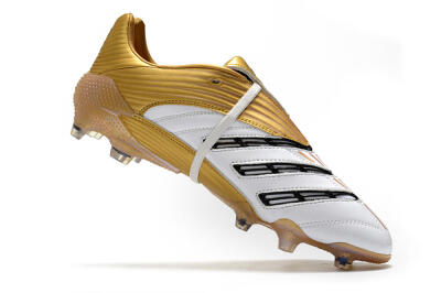Adidas Predator Absolute 20 FG Low-Tops Soccer Cleats - White/Gold/Black