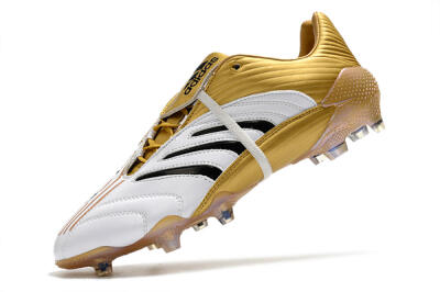 Adidas Predator Absolute 20 FG Low-Tops Soccer Cleats - White/Gold/Black