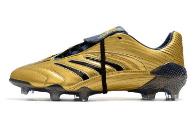Adidas Predator Absolute 20 FG Low-Tops Soccer Cleats - Gold/Black/Blue