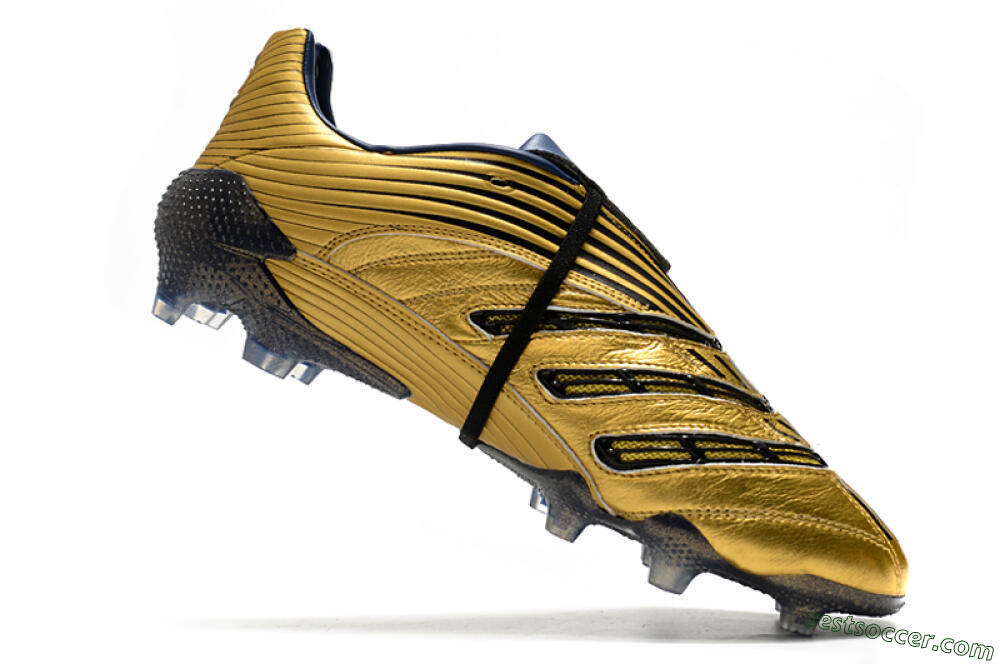 Adidas Predator Absolute 20 FG Low-Tops Soccer Cleats - Gold/Black/Blue 4