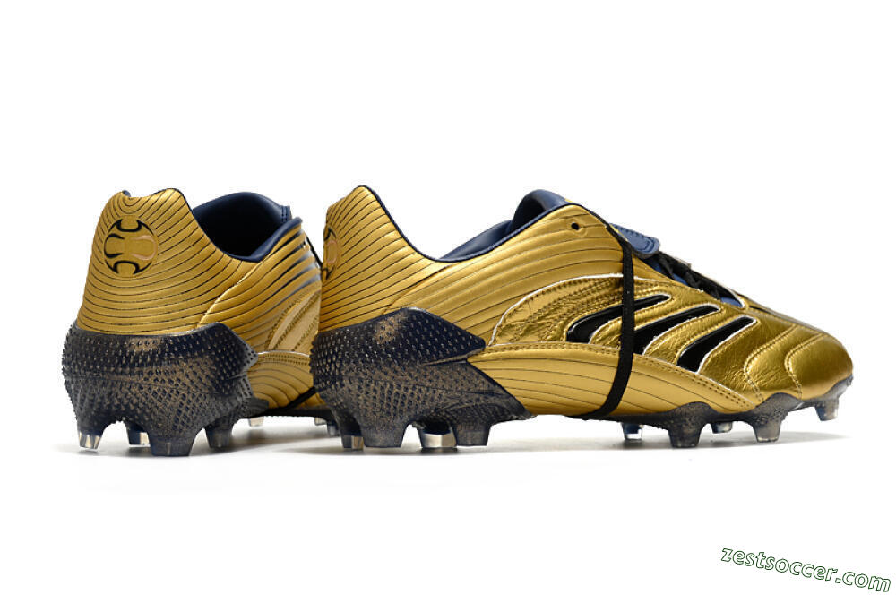 Adidas Predator Absolute 20 FG Low-Tops Soccer Cleats - Gold/Black/Blue 6