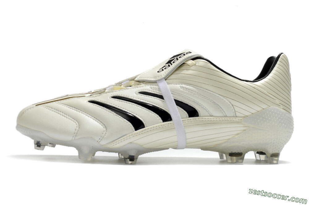 Adidas Predator Absolute 20 FG Low-Tops Soccer Cleats - White/Black 2