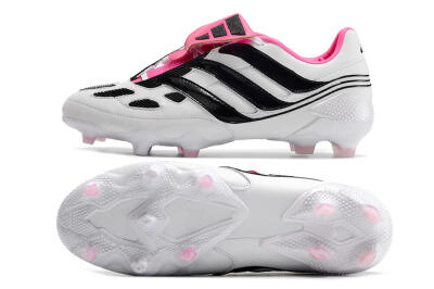 Adidas Predator Precision Archive Pack FG Low-Tops Soccer Cleats - White/Black/Pink