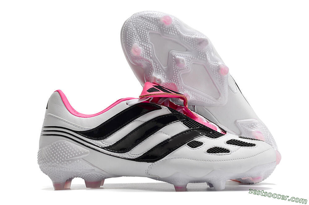 Adidas Predator Precision Archive Pack FG Low-Tops Soccer Cleats - White/Black/Pink 0