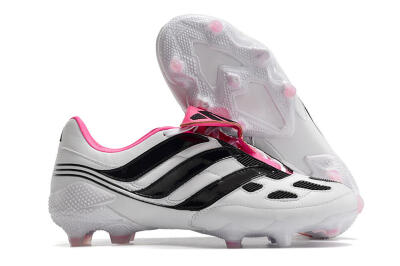 Adidas Predator Precision Archive Pack FG Low-Tops Soccer Cleats - White/Black/Pink