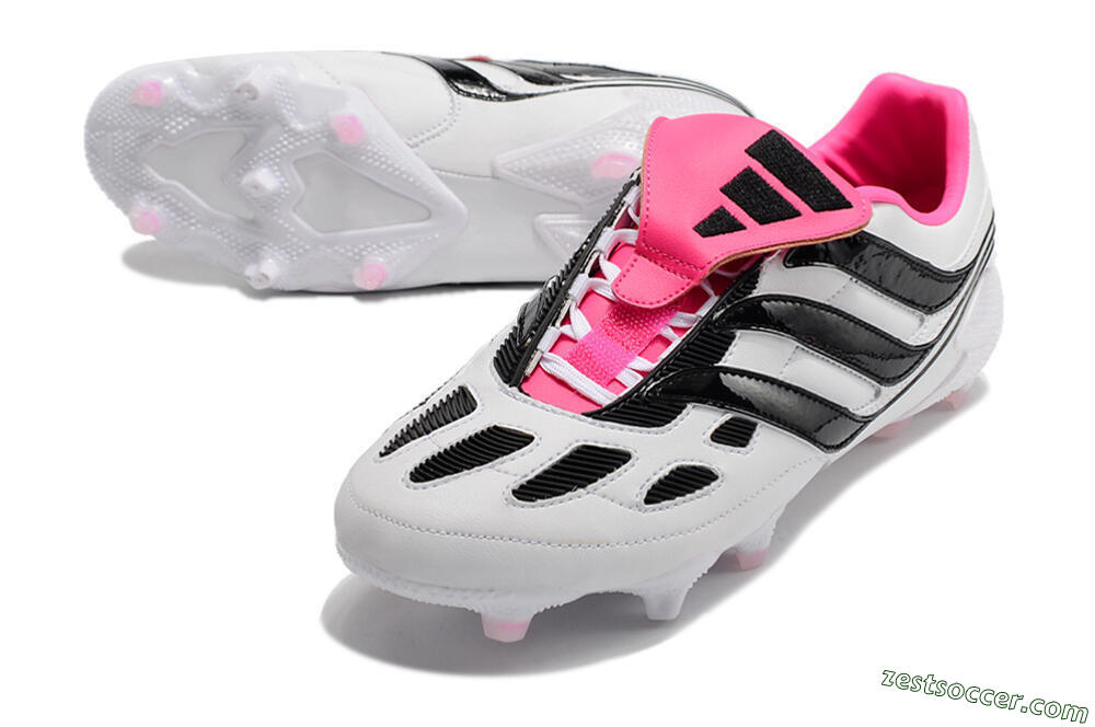 Adidas Predator Precision Archive Pack FG Low-Tops Soccer Cleats - White/Black/Pink 3