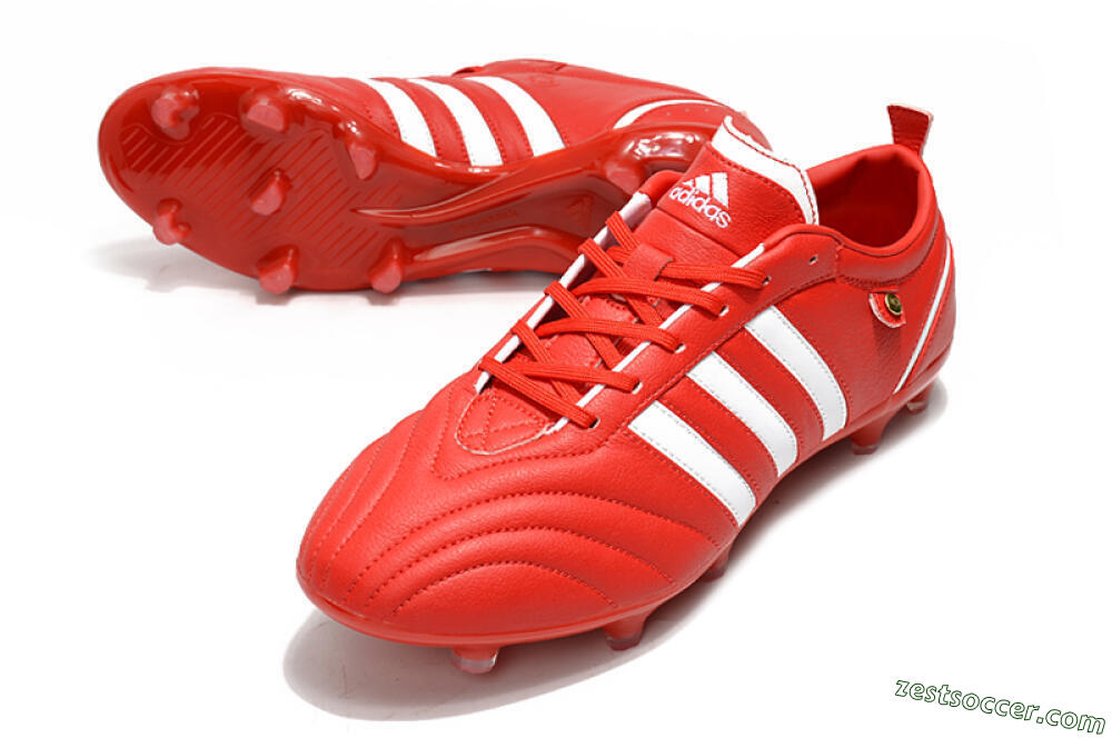 Adidas Adipure FG Low-Tops Soccer Cleats - Red/White 3
