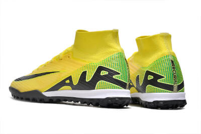 Nike Air Zoom Mercurial Superfly 9 Elite TF High-Tops Soccer Shoes - Yellow/Black/White