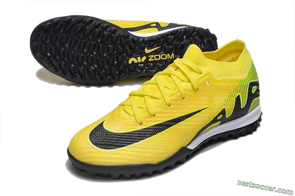 Nike Air Zoom Mercurial Vapor 15 Elite TF Low-Tops Soccer Cleats - Yellow/Black/White 3
