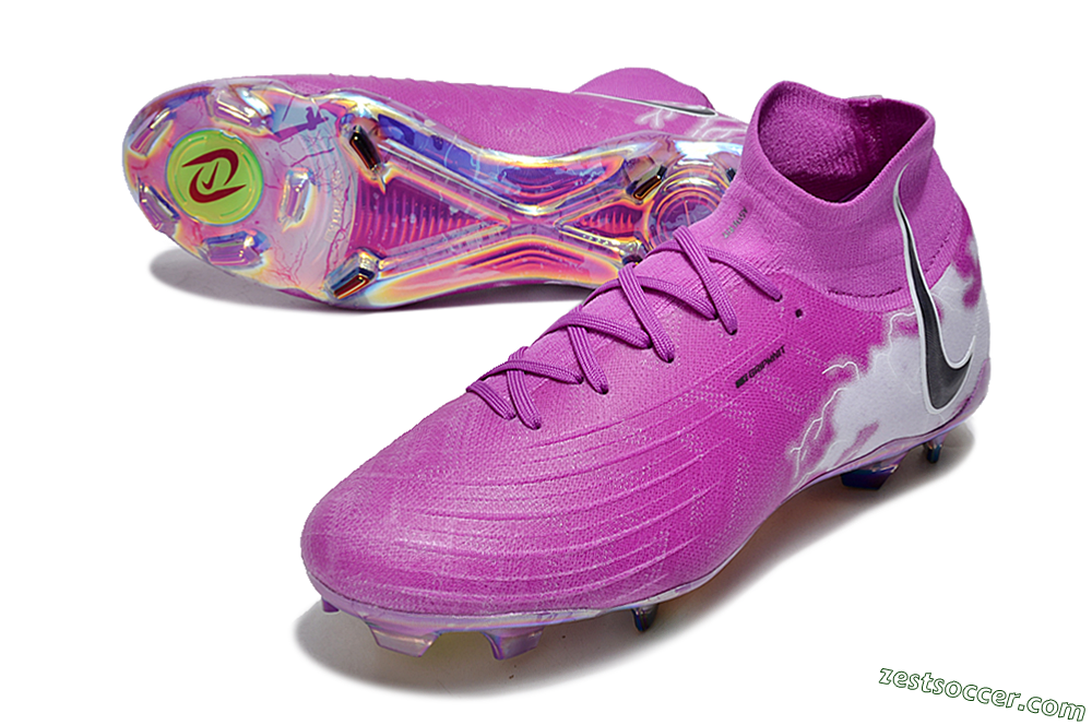 Nike Phantom Luna Elite SE NU FG High-Tops Soccer Cleats - Fuchsia Dream/Barely Grape 3