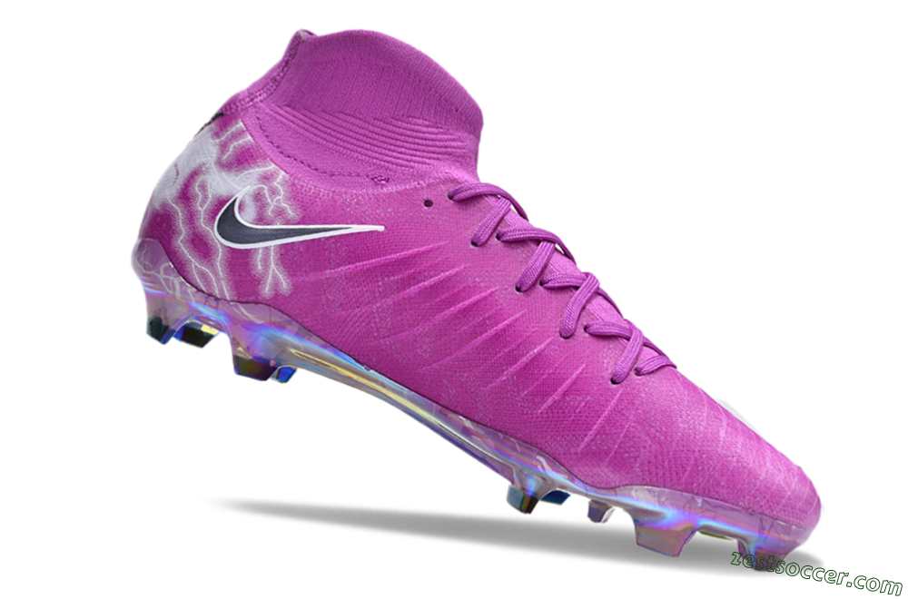 Nike Phantom Luna Elite SE NU FG High-Tops Soccer Cleats - Fuchsia Dream/Barely Grape 4