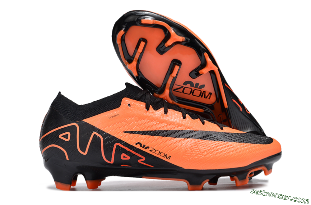 Nike Air Zoom Mercurial Vapor 15 Elite FG Low-Tops Soccer Cleats - Orange/Black 0